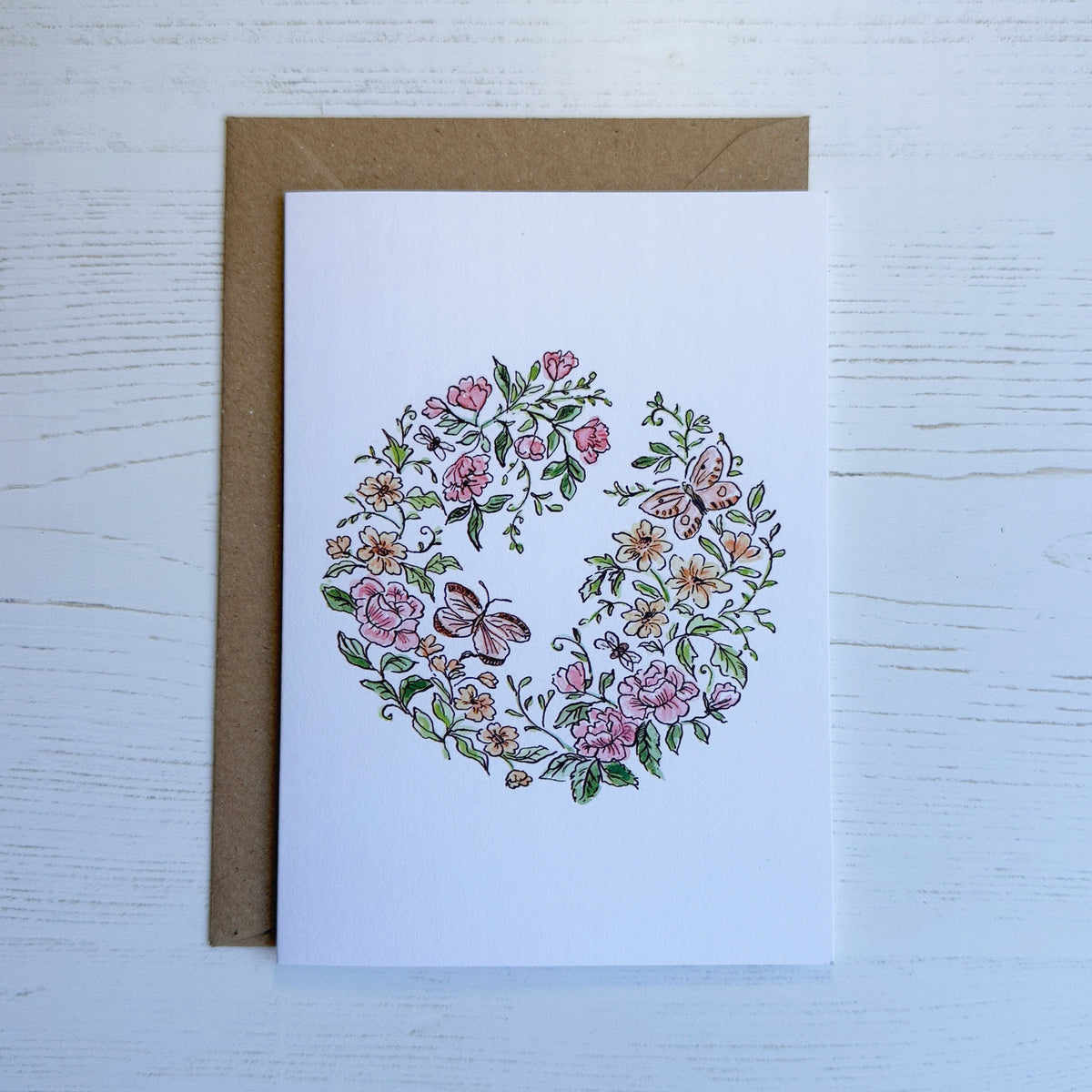 Hedgerow Wreath Greeting Card