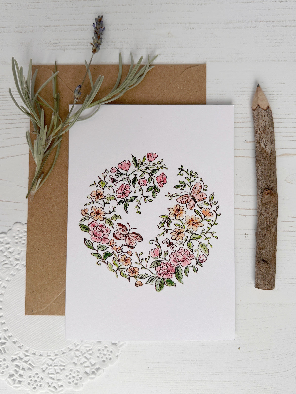 Hedgerow Wreath Greeting Card