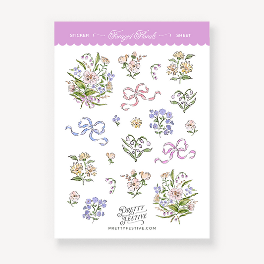 Foraged Florals A6 Sticker Sheet