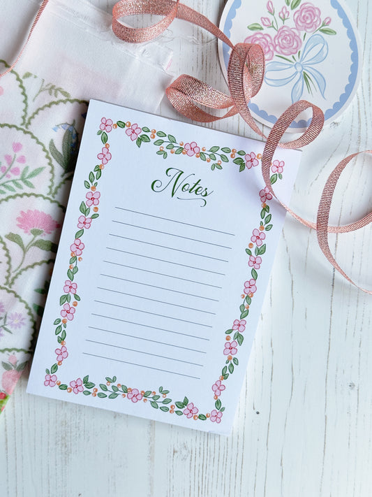 Floral Border To-Do List Notepad