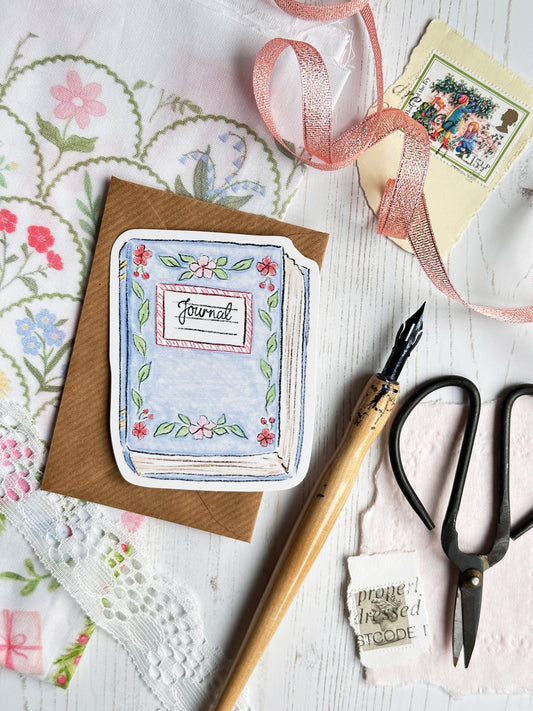 Journal Floral Book Vinyl Sticker