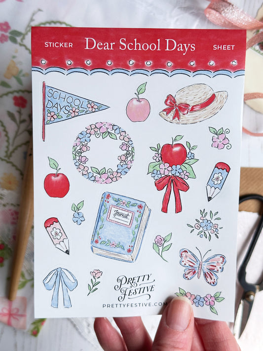 Dear School Days A6 Sticker Sheet