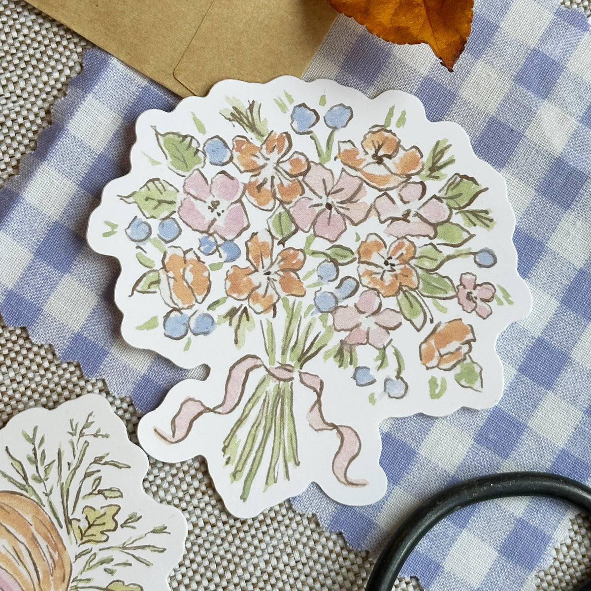 Autumn Fall Floral Bouquet Vinyl Sticker