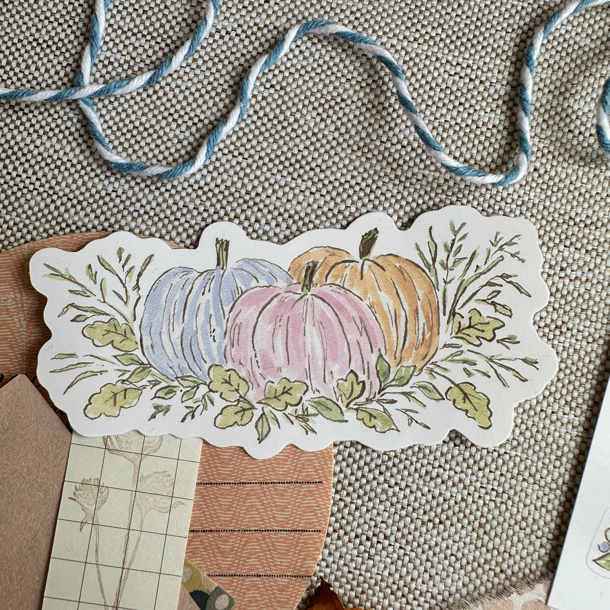 Trio of Pumpkins Vinyl Sticker